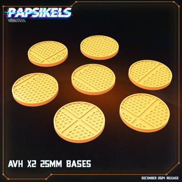 3D Printed Papsikels Avh X2 Bases Dec. 2024 SciFi 28mm 32mm (Online Only)