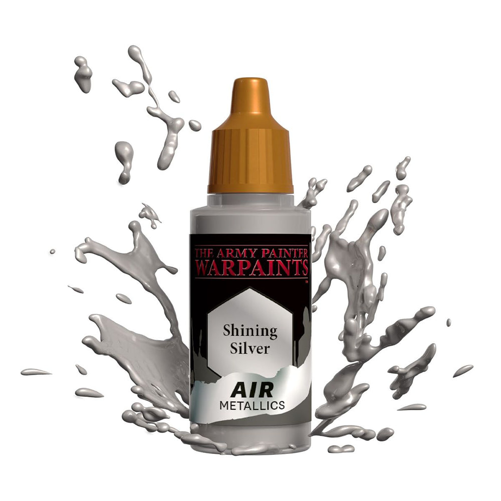 Army Painter Warpaints Air Metallics: Shining Silver 18ml (ONLINE ORDER ONLY)