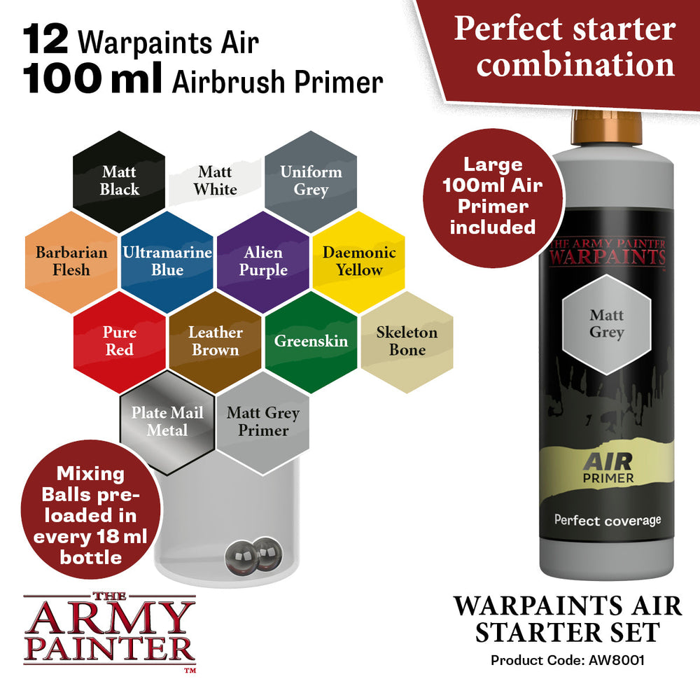 Army Painter Warpaints: Air Starter Set (ONLINE ORDER ONLY)