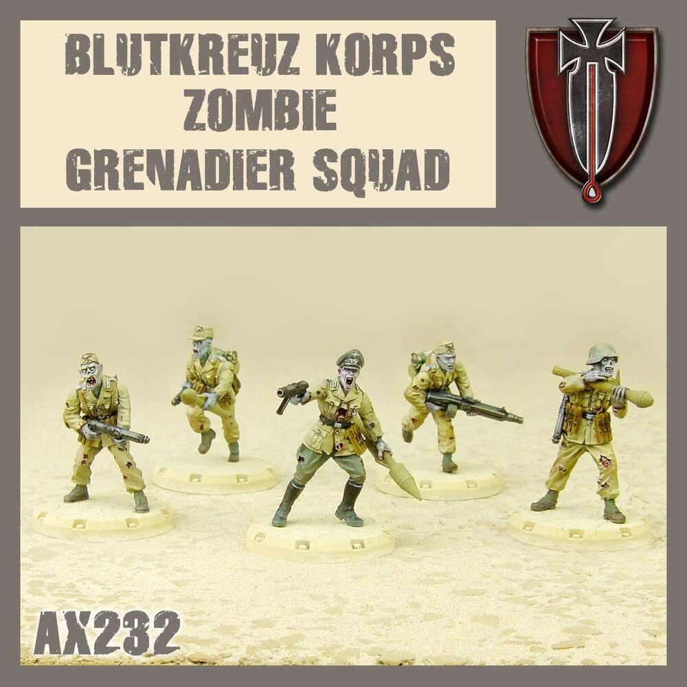 DUST 1947: Blutkreuz Korps Zombie Grenadier Squad (ONLINE ORDER ONLY)