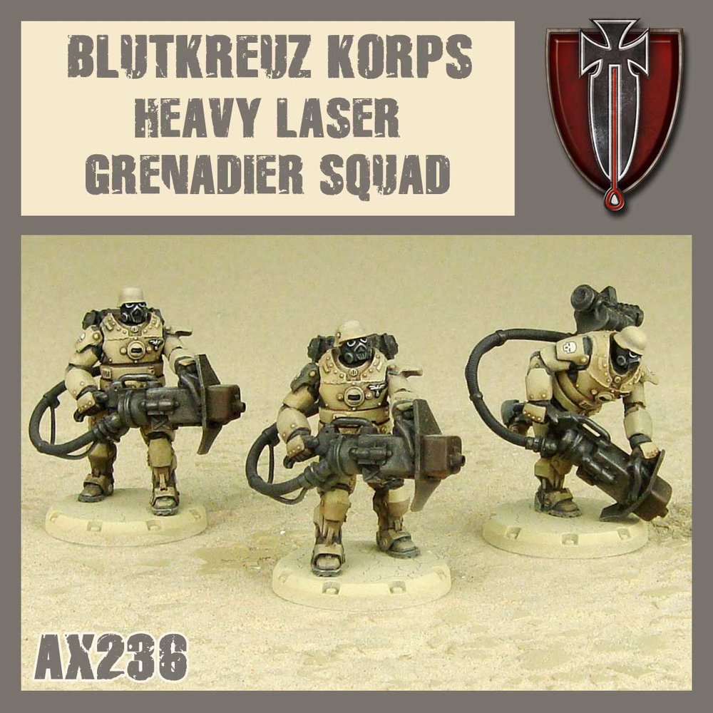 DUST 1947: Blutkreuz Korps Heavy Laser Grenadier Squad (ONLINE ORDER ONLY)
