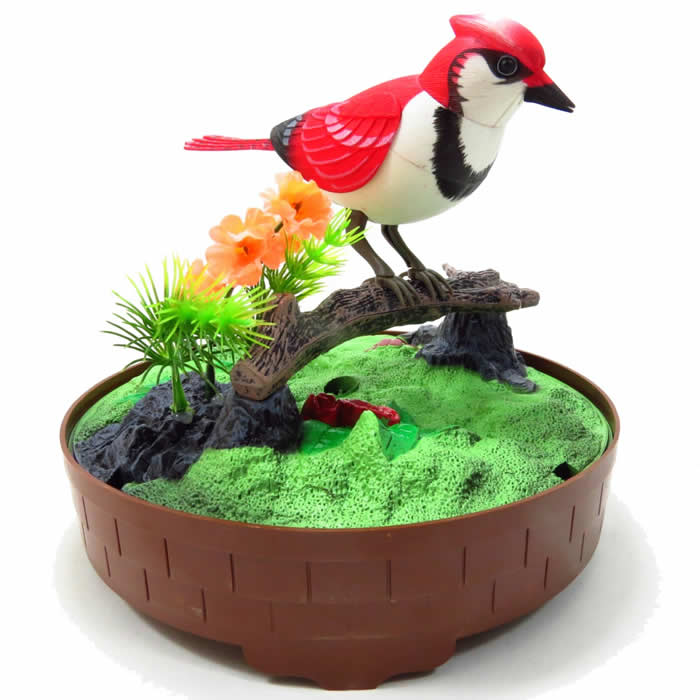 AZIBC507E Animated Chirping Bird in Bird Cage (ONLINE ORDER ONLY)