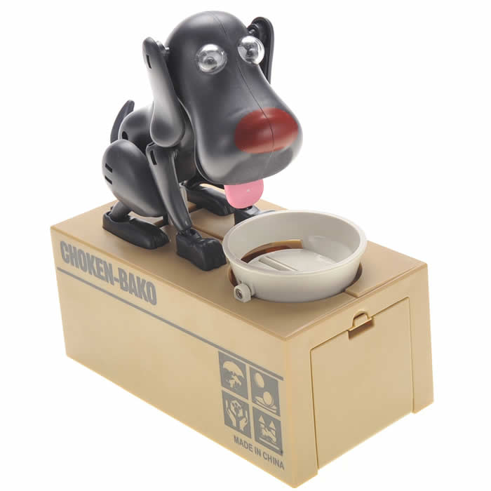 AZIMPT801 Robot Dog Savings Bank Black (ONLINE ORDER ONLY)