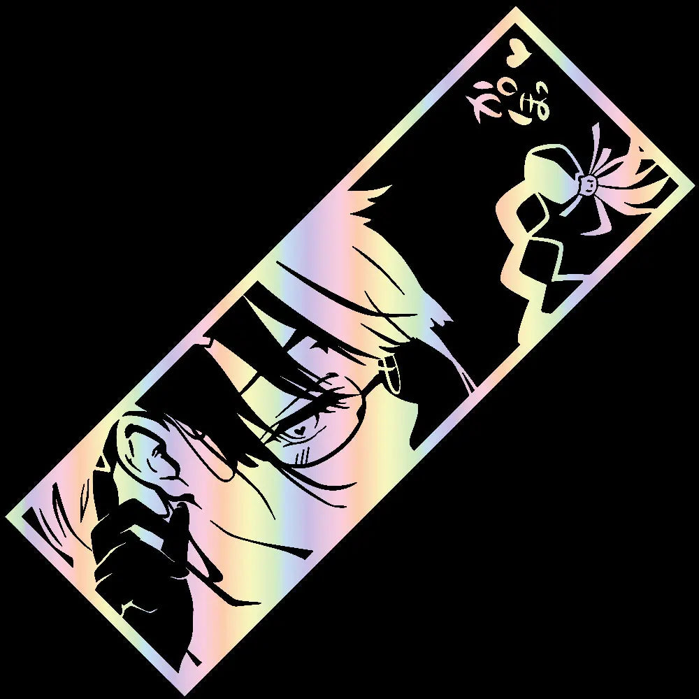 Tsubasa Hanekawa Monogatari Series Car Stickers Window Windshield Bumper Decoration Stickers Auto Parts Laser Vinyl Decals (ONLINE ORDER ONLY)