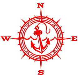 Anchor Car Sticker Adventure Travel Pirate Ship The Compass PVC Laser Stickers Voiture The Window Decoration Vinyl Decal (ONLINE ORDER ONLY)