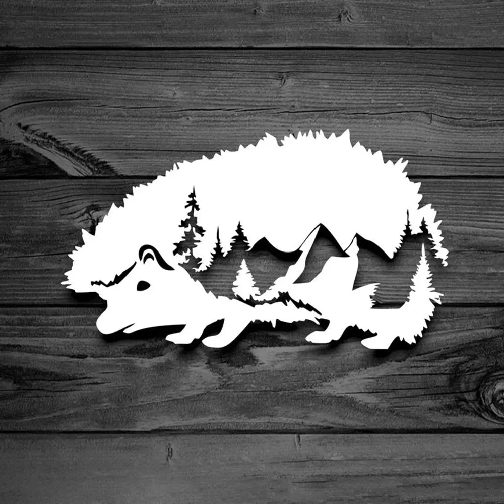 Fun Hedgehog Car Stickers Notebook Stickers Adventure Animals Natural Forest PVC Auto Spare Parts  Decorate Window Vinyl Decals (ONLINE ORDER ONLY)