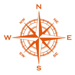 Nautical Compass Car Stickers Outdoor Personality Styling Decoration Laptop Sticker Reflective Rear End Glass Vinyl Decals (ONLINE ORDER ONLY)
