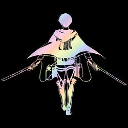 Anime Car Sticker Window Decoration  Laptop Stickers Attack On Titan Levi Style Personality Creative Die Cutting PVC Vinyl Decal (ONLINE ORDER ONLY)