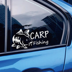 Carp Fishing Car Stickers Fun Windshield Window Bumper Decoration Waterproof Sun Protection Reflective Vinyl Decals (ONLINE ORDER ONLY)