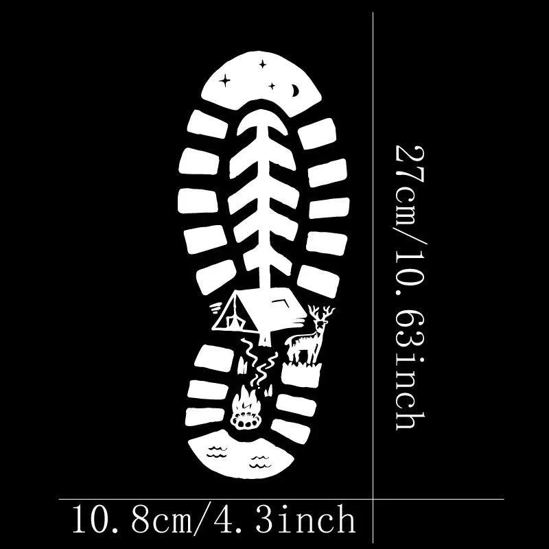 Camping shoe stickers,deer,campfire,tent  -stickers for car Trucks, Walls, Laptops, Windows, Motorcycles, Bumpers Or Crafts (ONLINE ORDER ONLY)