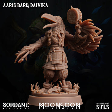 3D Printed Sordane Publishing Aaris Bard Daivika Moonsoon 28 32mm D&D (Online Only)