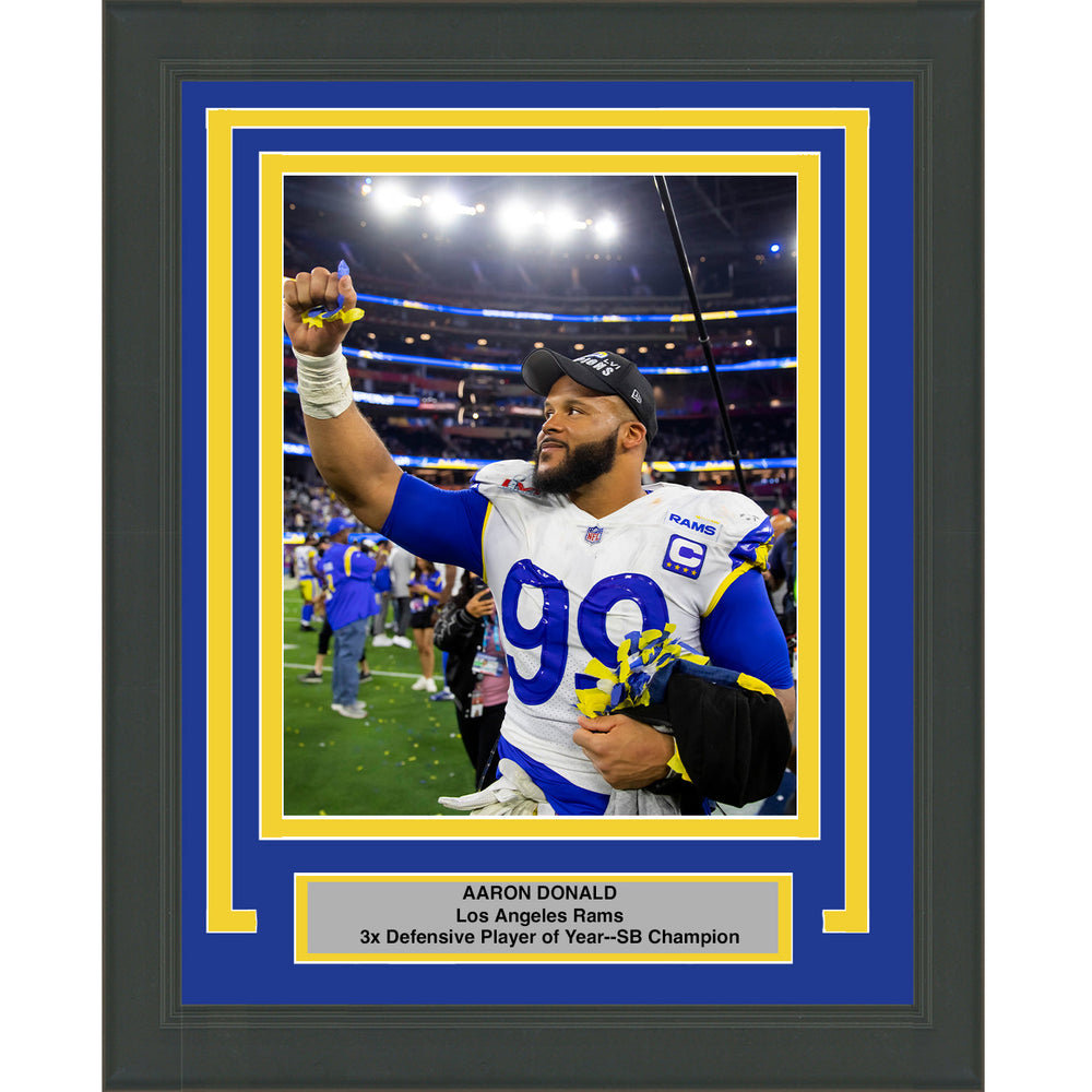 Framed Aaron Donald Los Angeles Rams 8x10 NFL Football Photo (ONLINE ORDER ONLY)