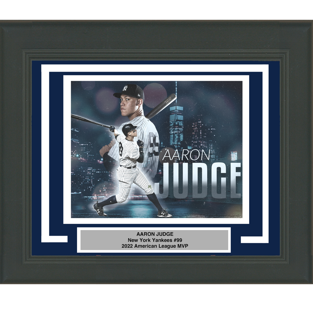 Framed Aaron Judge 2022 AL MVP New York Yankees 8x10 Baseball Photo (ONLINE ORDER ONLY)