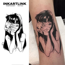 Japanese anime girls Temporary Tattoo,Lasts To 15 Days New Technology Magic Waterproof Semi Permanent Sticker. (ONLINE ORDER ONLY)