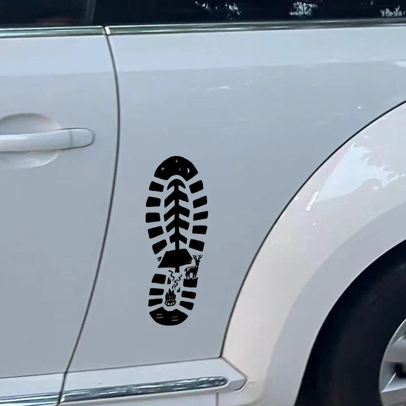 Camping shoe stickers,deer,campfire,tent  -stickers for car Trucks, Walls, Laptops, Windows, Motorcycles, Bumpers Or Crafts (ONLINE ORDER ONLY)