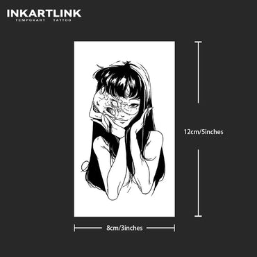 Japanese anime girls Temporary Tattoo,Lasts To 15 Days New Technology Magic Waterproof Semi Permanent Sticker. (ONLINE ORDER ONLY)