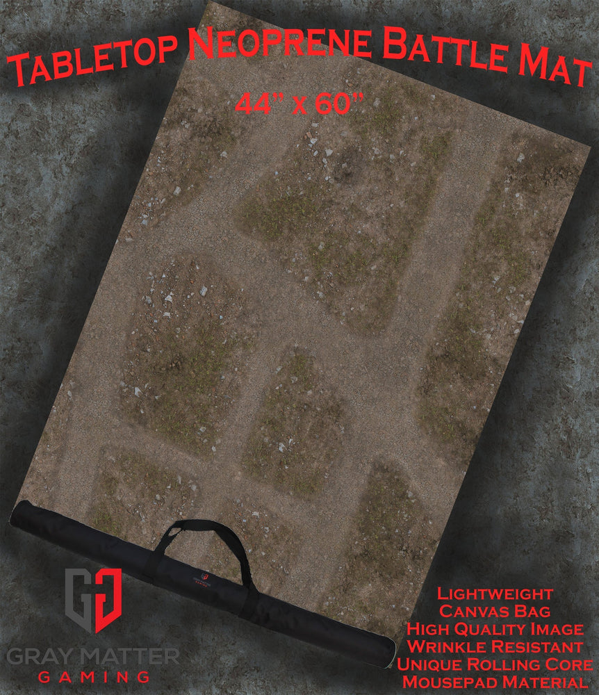 Abandoned Town | Neoprene Battle Mat with Bag | Baron of Dice (ONLINE ORDER ONLY)