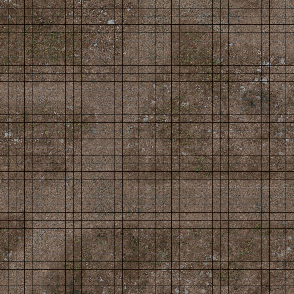 RPG Grid Mat - Abandoned Town & Dungeon Floor - Double Sided Neoprene Mat with Bag (ONLINE ORDER ONLY)