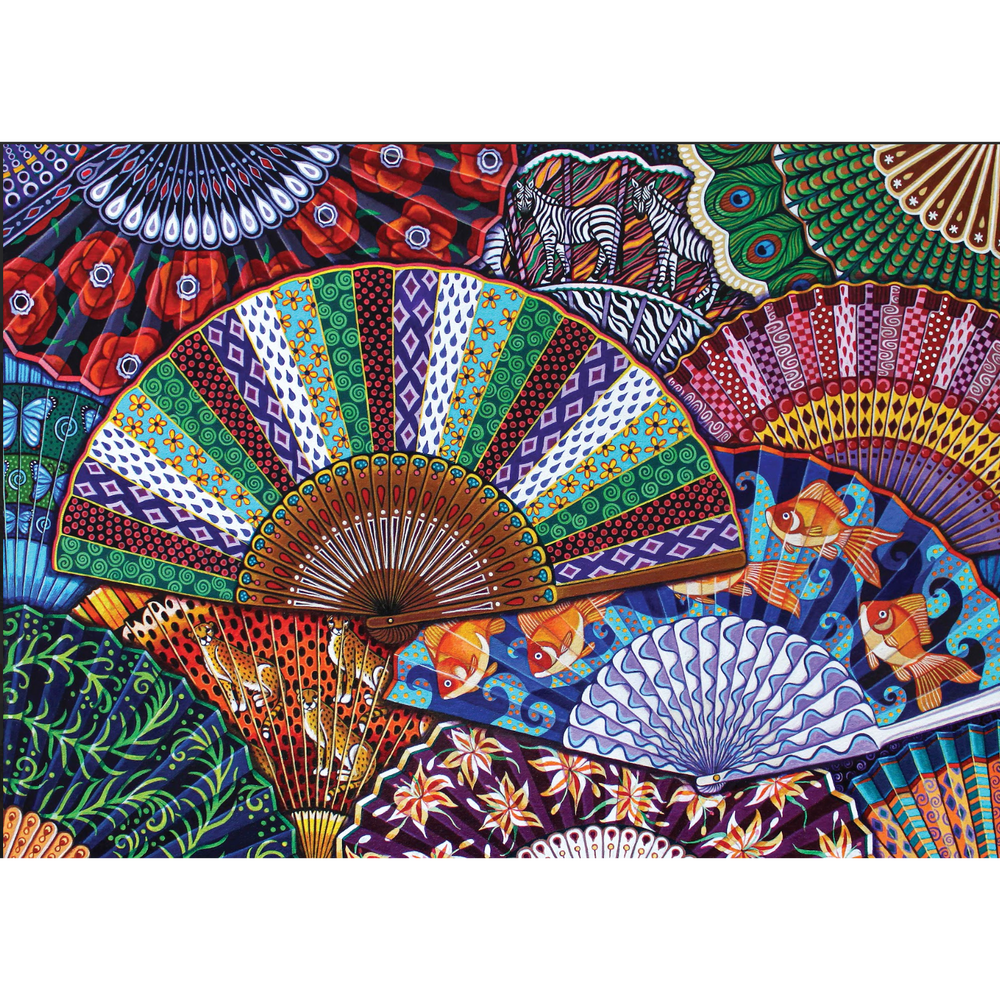 Abanicos (Spanish Fans) 500 Piece Premium Jigsaw Puzzle Art & Fable (ONLINE ORDER ONLY)