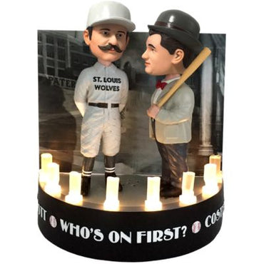 Abbott and Costello "Who's on First?" on Stage Light Up Talking Dual Bobblehead (ONLINE ORDER ONLY)