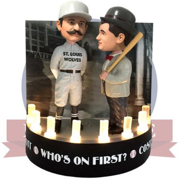 Abbott and Costello "Who's on First?" on Stage Light Up Talking Dual Bobblehead (ONLINE ORDER ONLY)