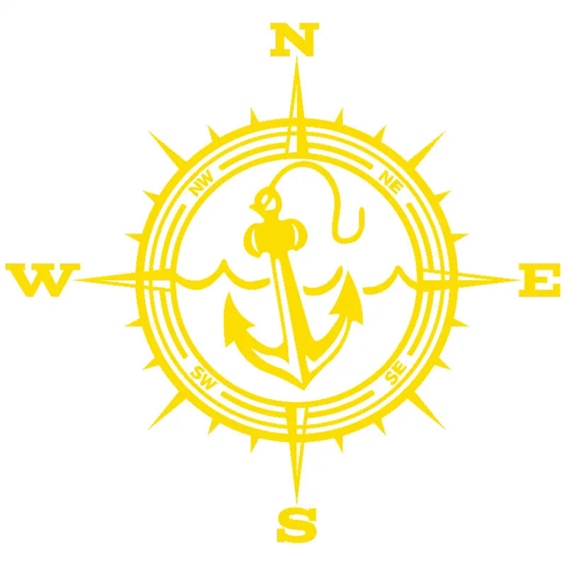 Anchor Car Sticker Adventure Travel Pirate Ship The Compass PVC Laser Stickers Voiture The Window Decoration Vinyl Decal (ONLINE ORDER ONLY)