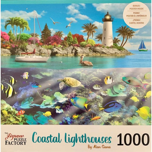 Above & Below Costal Lighthouses 1000 Piece Jigsaw Puzzle Leap Year (ONLINE ORDER ONLY)
