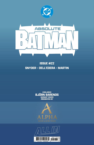 ABSOLUTE BATMAN #22 BJORN BARENDS EXCLUSIVE VAR (07/08/2026)