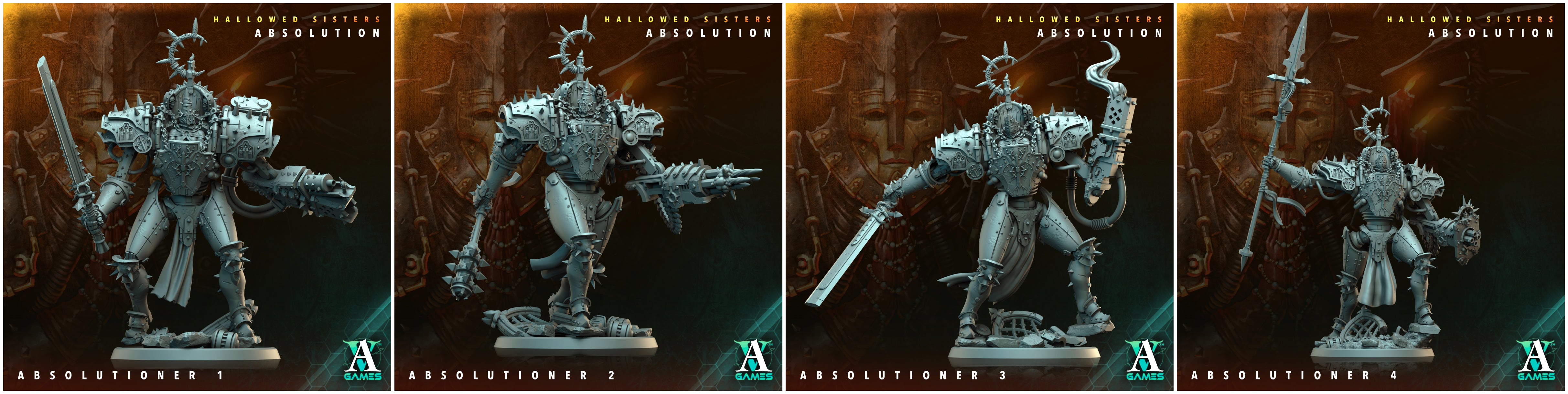 3D Printed Archvillain Games Absolutioner Hallowed Sisters Absolution 28 32mm D&D (Online Only)