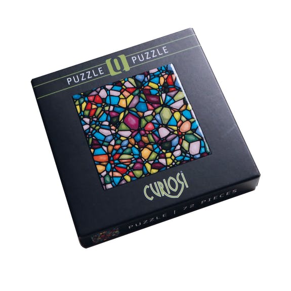 Abstract Color Mix Q 72 Piece Pocket Jigsaw Puzzle Curiosi (ONLINE ORDER ONLY)