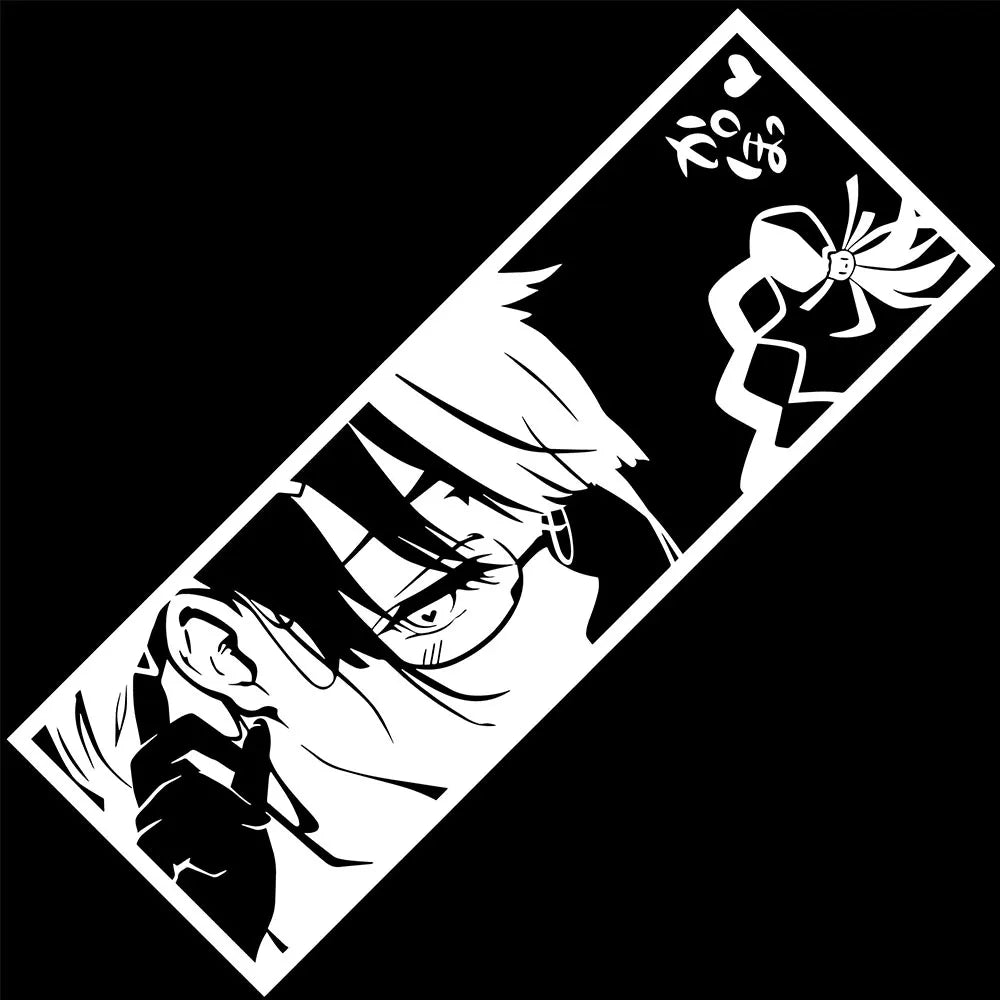 Tsubasa Hanekawa Monogatari Series Car Stickers Window Windshield Bumper Decoration Stickers Auto Parts Laser Vinyl Decals (ONLINE ORDER ONLY)