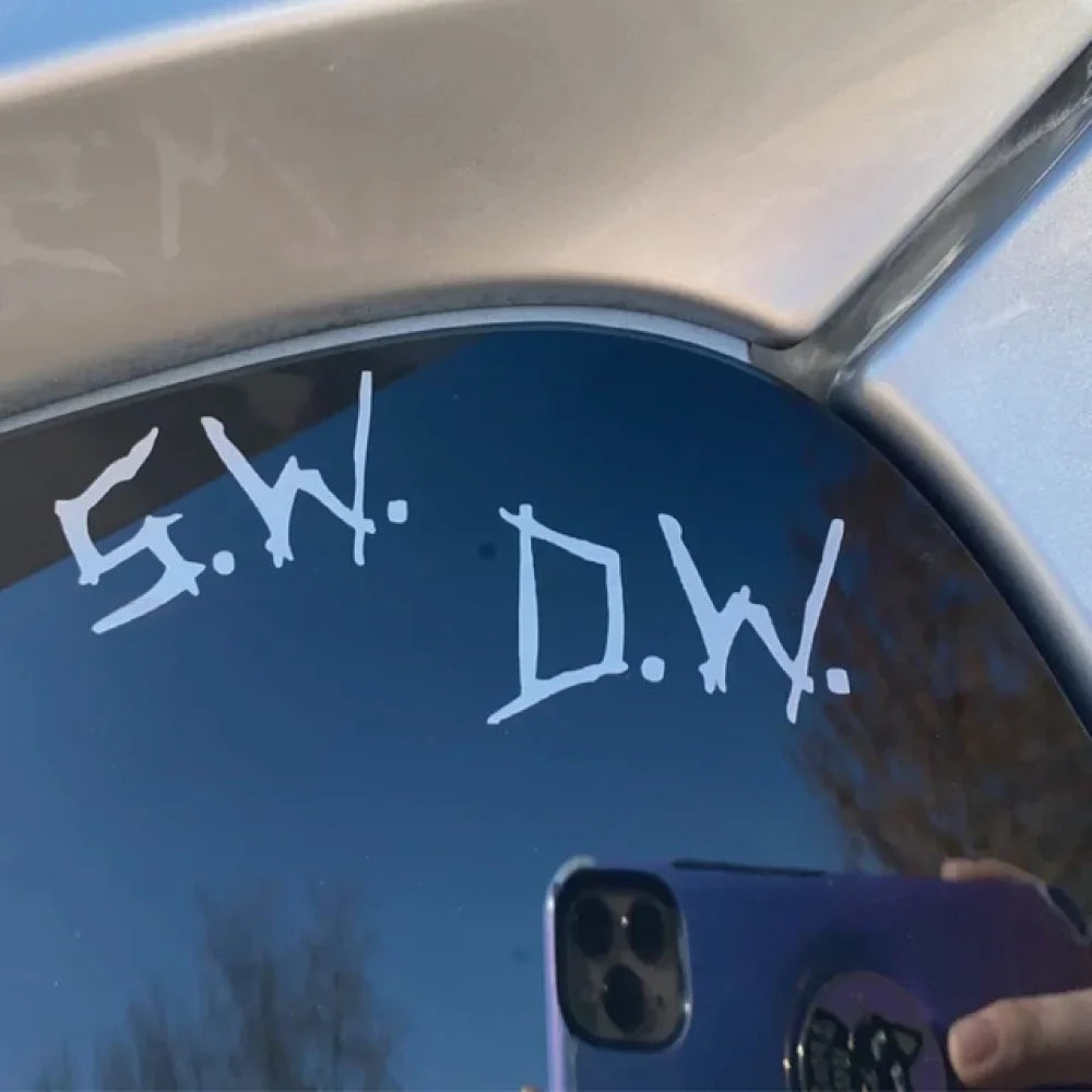 S.W.D.W. Car Stickers Supernatural Sam Winchester Dean Winchester Initials Front And Rear Stop Glass Bumper Trim Vinyl Decals (ONLINE ORDER ONLY)