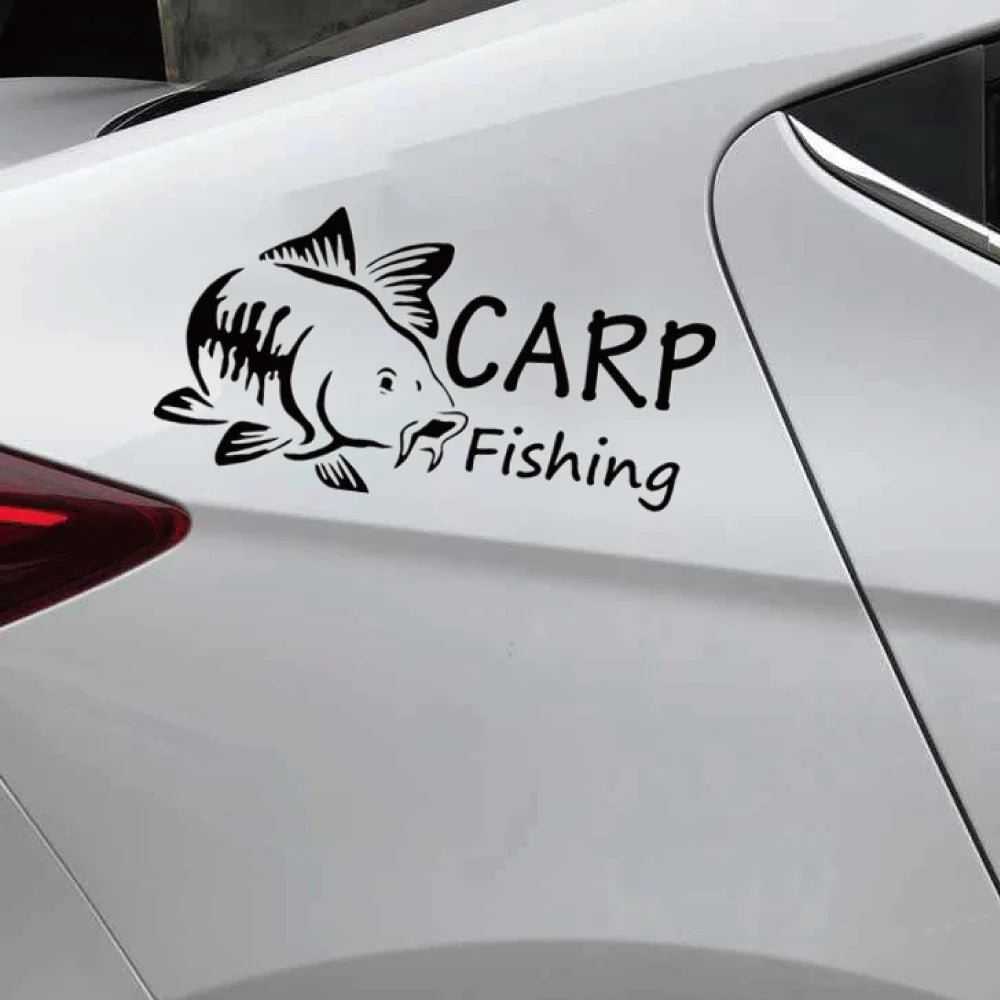 Carp Fishing Car Stickers Fun Windshield Window Bumper Decoration Waterproof Sun Protection Reflective Vinyl Decals (ONLINE ORDER ONLY)