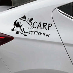Carp Fishing Car Stickers Fun Windshield Window Bumper Decoration Waterproof Sun Protection Reflective Vinyl Decals (ONLINE ORDER ONLY)