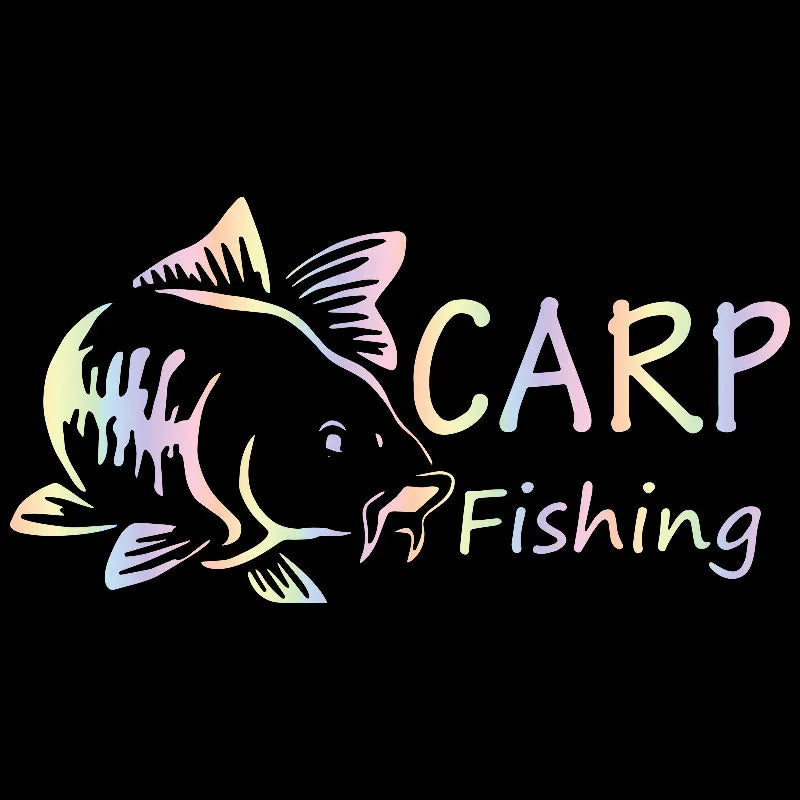 Carp Fishing Car Stickers Fun Windshield Window Bumper Decoration Waterproof Sun Protection Reflective Vinyl Decals (ONLINE ORDER ONLY)