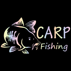 Carp Fishing Car Stickers Fun Windshield Window Bumper Decoration Waterproof Sun Protection Reflective Vinyl Decals (ONLINE ORDER ONLY)