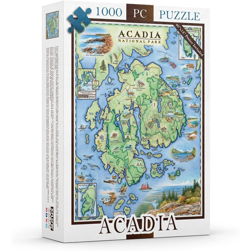Acadia National Park 1000 Piece Jigsaw Puzzle Xplorer Maps (ONLINE ORDER ONLY)