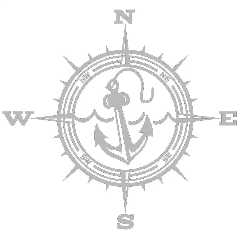 Anchor Car Sticker Adventure Travel Pirate Ship The Compass PVC Laser Stickers Voiture The Window Decoration Vinyl Decal (ONLINE ORDER ONLY)