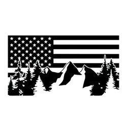 American Flag Aar Stickers PVC Natural Forest Window Decoration Creative Decals Automobile Styling Interesting Vinyl Decals (ONLINE ORDER ONLY)