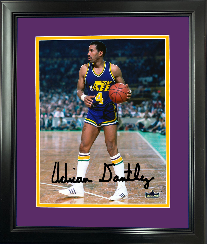 Framed Adrian Dantley Utah Jazz Facsimile Laser Engraved Signature Auto 11"x14"Basketball Photo HOFSM Holo (ONLINE ORDER ONLY)