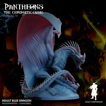 3D Printed Sordane Publishing Adult Blue Dragon Pantheons The Chromatic Cabal 28 32mm D&D (Online Only)
