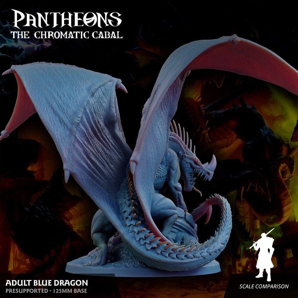3D Printed Sordane Publishing Adult Blue Dragon Pantheons The Chromatic Cabal 28 32mm D&D (Online Only)