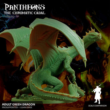 3D Printed Sordane Publishing Adult Green Dragon Pantheons The Chromatic Cabal 28 32mm D&D (Online Only)