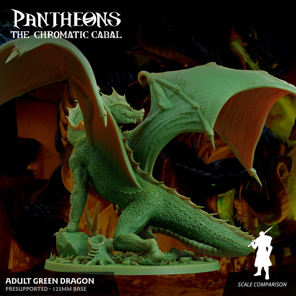 3D Printed Sordane Publishing Adult Green Dragon Pantheons The Chromatic Cabal 28 32mm D&D (Online Only)