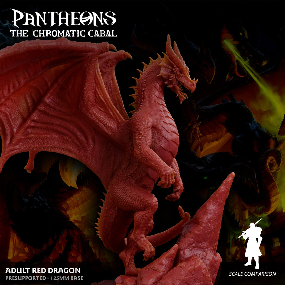 3D Printed Sordane Publishing Adult Red Dragon Pantheons The Chromatic Cabal 28 32mm D&D (Online Only)