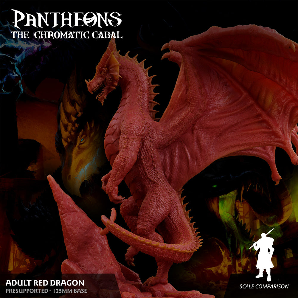 3D Printed Sordane Publishing Adult Red Dragon Pantheons The Chromatic Cabal 28 32mm D&D (Online Only)