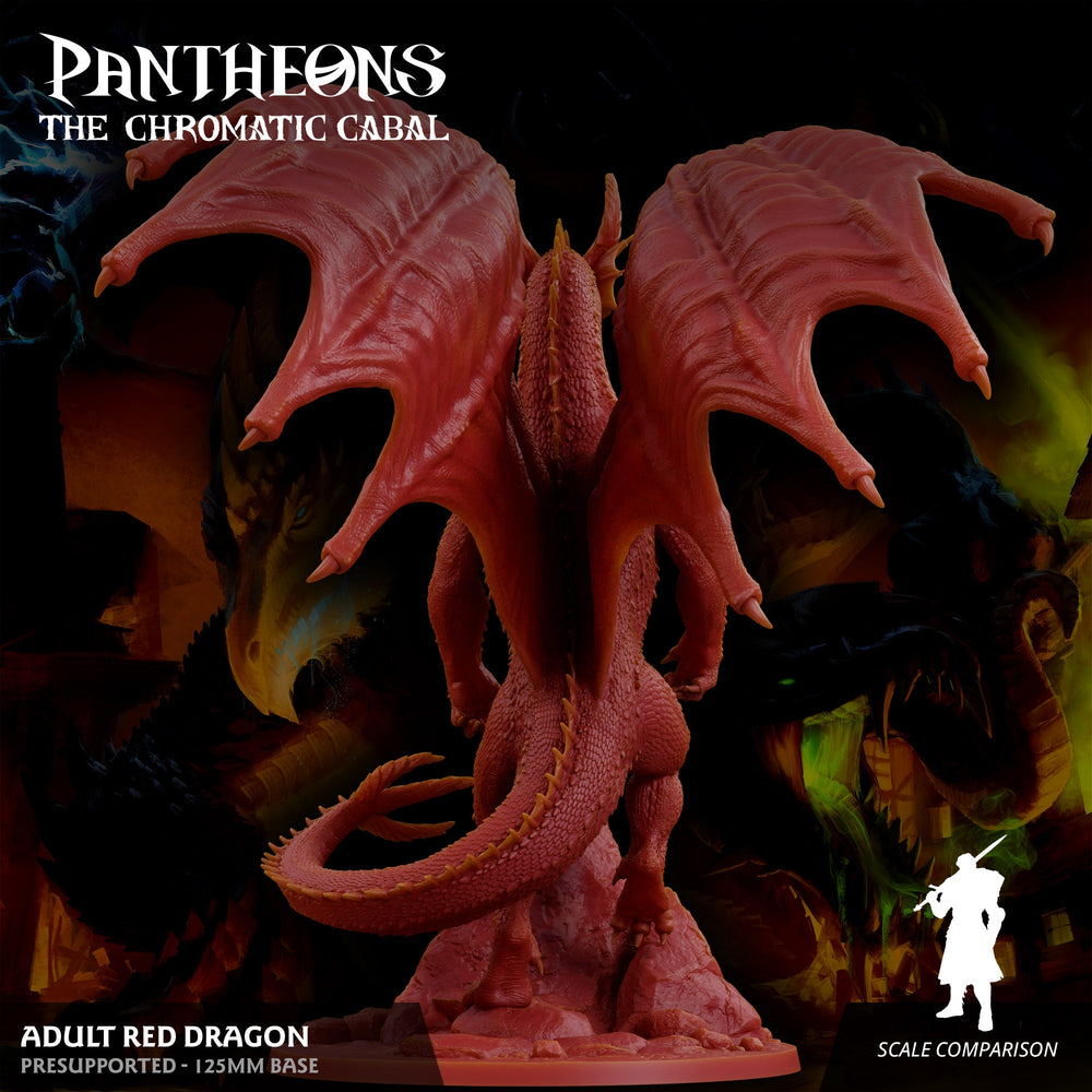 3D Printed Sordane Publishing Adult Red Dragon Pantheons The Chromatic Cabal 28 32mm D&D (Online Only)