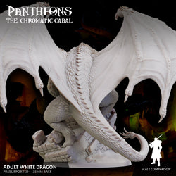 3D Printed Sordane Publishing Adult White Dragon Pantheons The Chromatic Cabal 28 32mm D&D (Online Only)