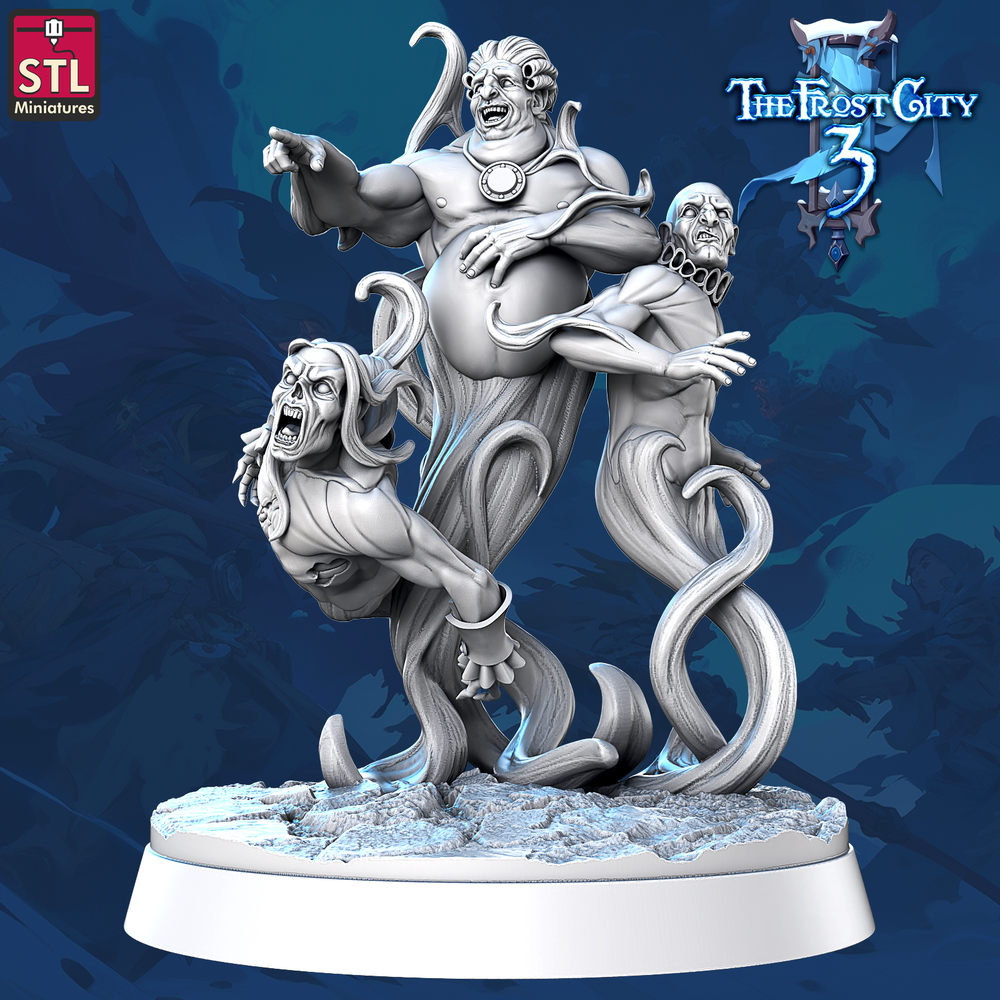 3D Printed STL Miniatures Advisory Council Core Characters The Frost City 3 28 - 32mm War Gaming D&D (Online Only)