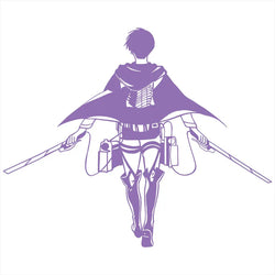Anime Car Sticker Window Decoration  Laptop Stickers Attack On Titan Levi Style Personality Creative Die Cutting PVC Vinyl Decal (ONLINE ORDER ONLY)